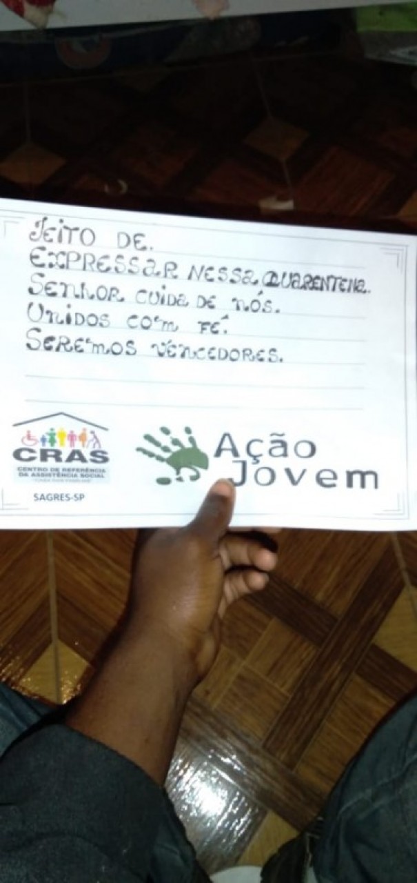 Participantes do Grupo Ao Jovem de Sagres fazem atividade durante a pandemia e concorrem a prmio