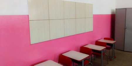 Emefi Stela Boer Maioli de Salmourão recebe serviços de pintura e restauração na rede de iluminação