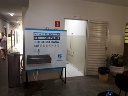 Sabesp instala lavatório e realiza higienização de áreas públicas em parceria com prefeitura de OC