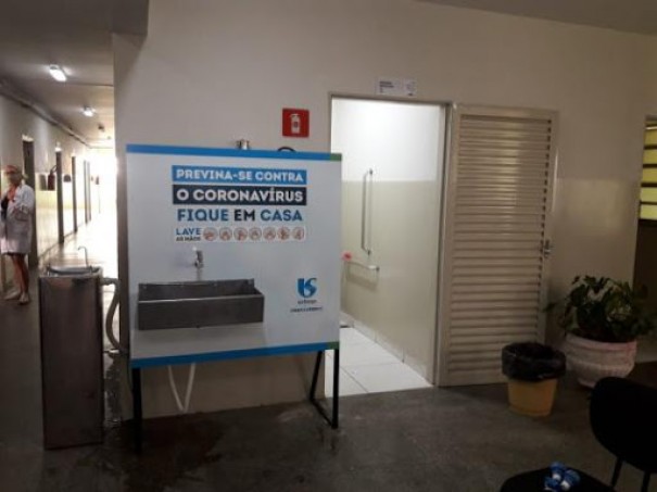 Sabesp instala lavatrio e realiza higienizao de reas pblicas em parceria com prefeitura de OC