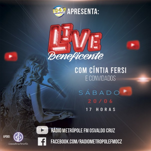 Metrpole FM realiza Live Solidria neste sbado