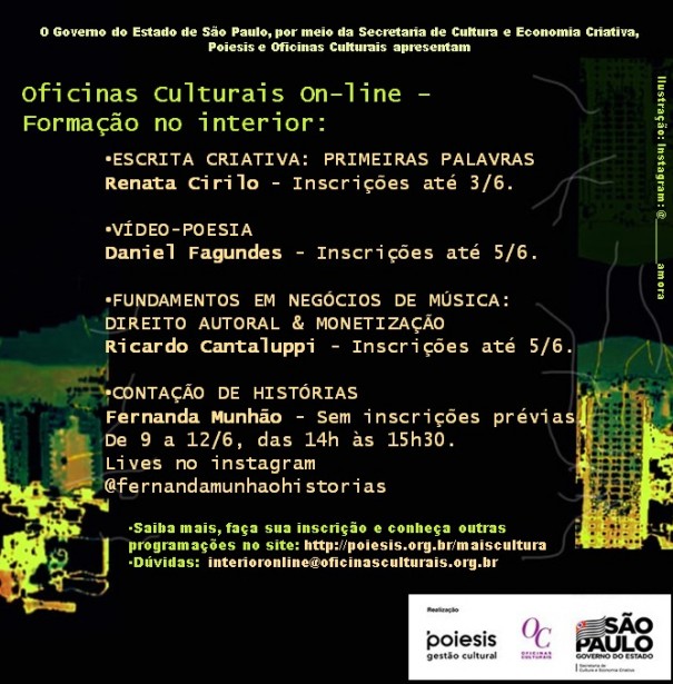 Oficinas culturais virtuais esto com inscries abertas em Adamantina