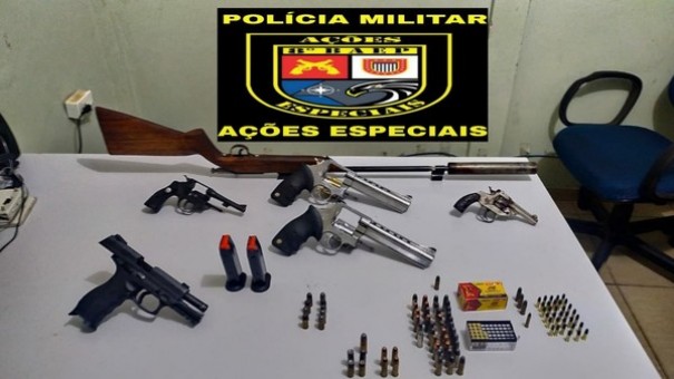 Fiscaliza��o do Baep em divisa de estados resulta na apreens�o de armas de fogo e muni��es