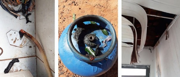 Princpio de incndio provoca danos em residncia em Tup