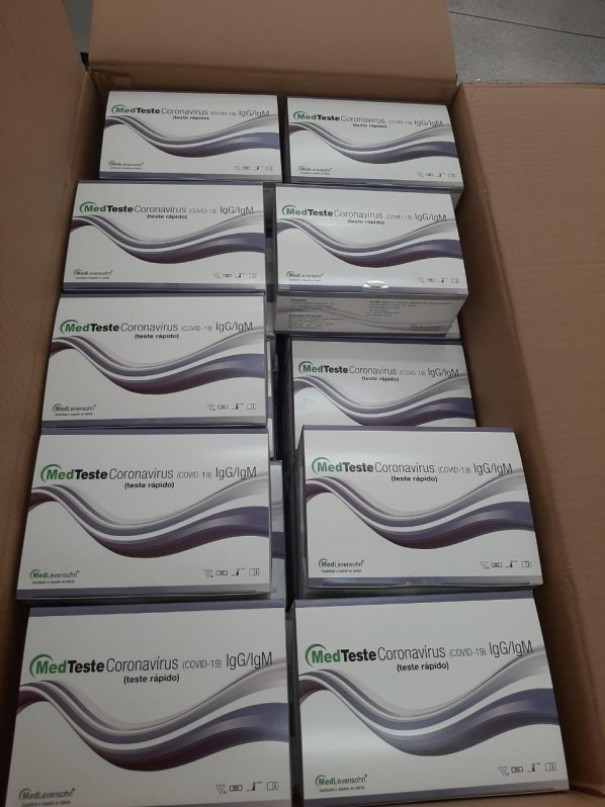 Mil testes rpidos para COVID-19 adquiridos pelo municpio chegam em Adamantina