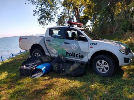 Polícia Ambiental flagra pesca com petrechos não permitidos em Presidente Epitácio