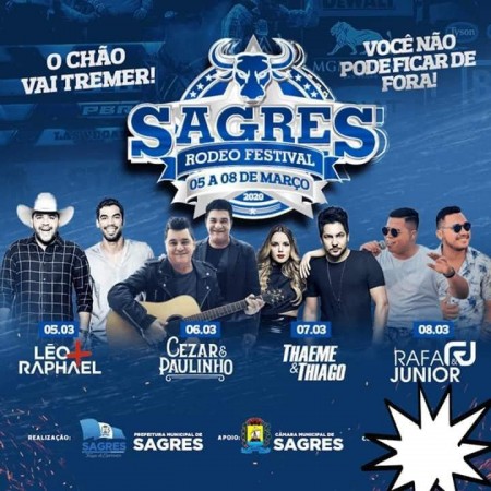 Sagres Rodeo Festival acontece até domingo