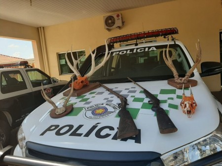 Morador de Presidente Bernardes leva multa de R$ 2 mil por possuir cabeça e chifres de animais silvestres em residência