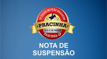 Prefeitura de Pracinha suspende Festa do Peão que aconteceria nesta semana