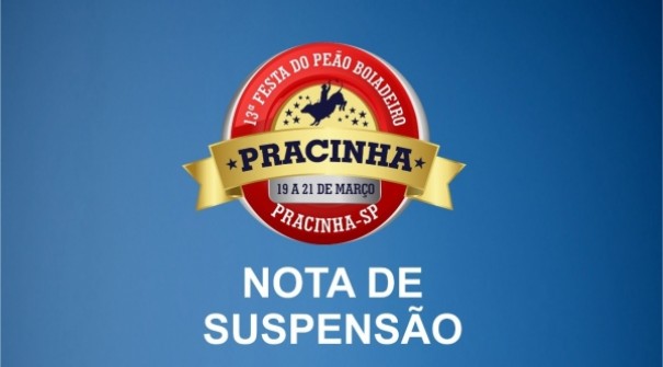 Prefeitura de Pracinha suspende Festa do Peo que aconteceria nesta semana