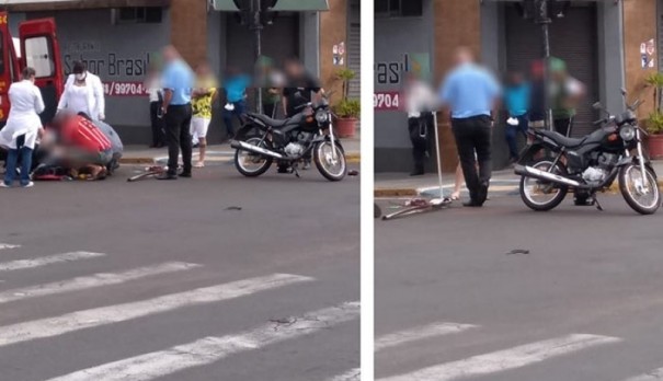 Motociclista fica ferido em acidente em Tup�