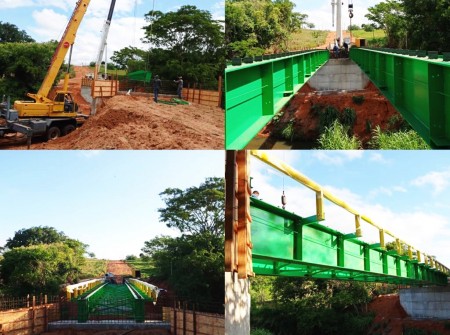 Em construção a quarta ponte de concreto, do total de sete em Mariápolis