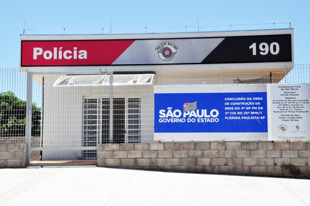 Em fase final as obras do novo pr�dio da Pol�cia Militar em Fl�rida Paulista