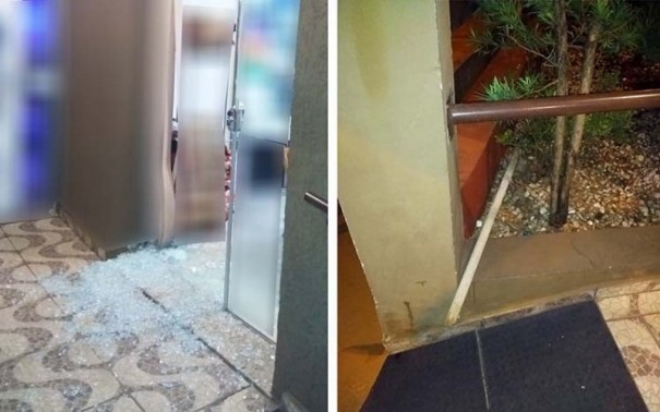 Indiv�duo usa enxada para quebrar vidro e tentar furtar padaria e acaba preso em Tup�