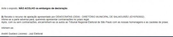 Justia Eleitoral de Luclia nega recurso de Z Lus contra deciso que no autorizou sua candidatura a Prefeito de Salmouro