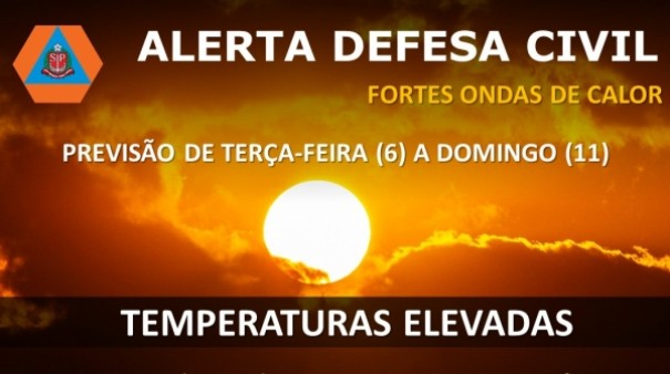 Defesa Civil do Estado emite alerta de calor intenso: sensao trmica pode ultrapassar os 45C