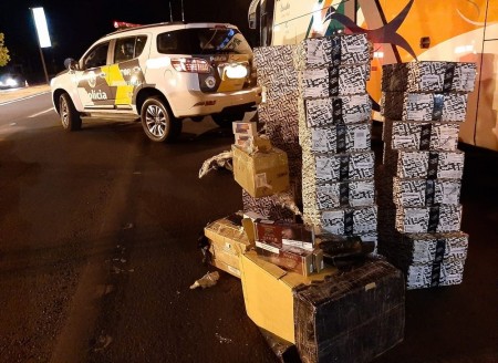 Produtos oriundos do Paraguai e sem documentação fiscal são apreendidos pela Polícia Rodoviária