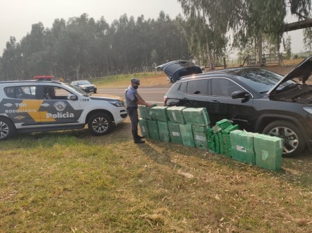 Homem é preso com mais de 400kg de maconha em carro após tentar fugir da Polícia Rodoviária