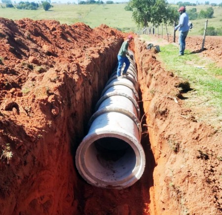 Obras de construção de galerias de águas pluviais estão a todo vapor em Mariápolis