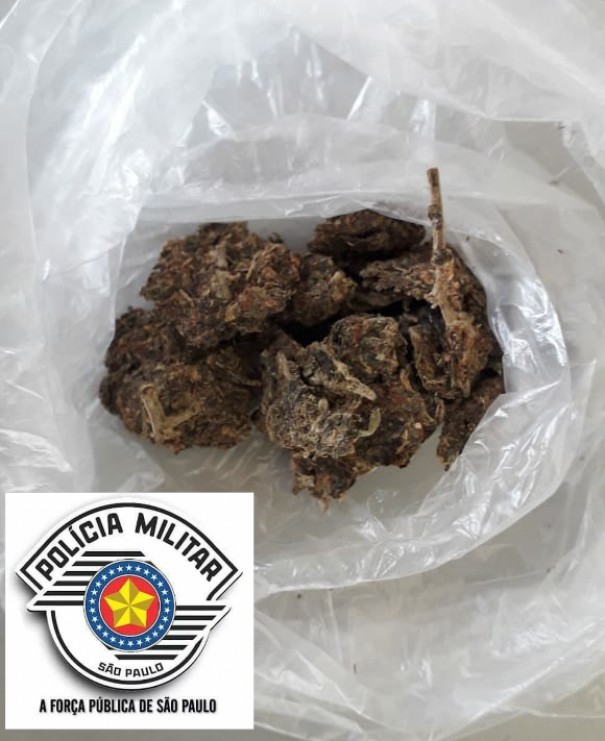 Pol�cia Militar surpreende adolescente com maconha, em Osvaldo Cruz