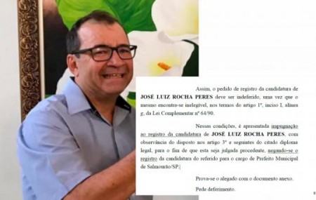 Ministério Público Eleitoral pede impugnação de candidatura de Zé Luis de Salmourão