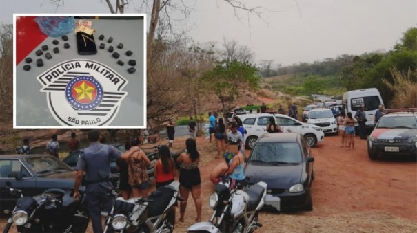 Ap�s den�ncia de nova aglomera��o na regi�o do Salto Botelho, PM flagra tr�fico de drogas no local