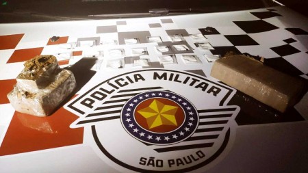 Durante fiscalização de trânsito, Polícia Militar prende dois homens por tráfico de drogas em Inúbia Paulista