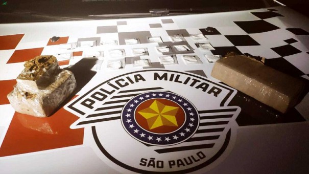 Durante fiscaliza��o de tr�nsito, Pol�cia Militar prende dois homens por tr�fico de drogas em In�bia Paulista