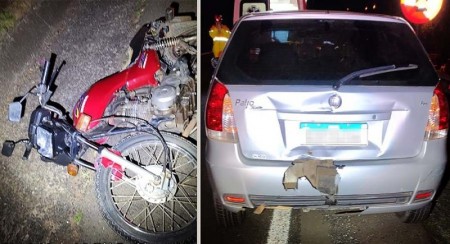 Motociclista sofre ferimentos em acidente no trevo Chaparral da SP-294, em Tupã