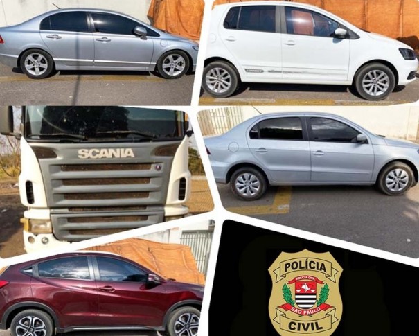 Dise de Tup� realiza nova fase da Opera��o Conex�o e apreende carros e caminh�o