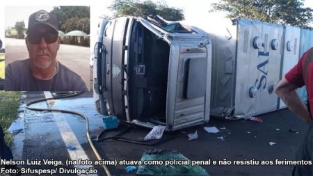 Policial Penal e detento morrem em acidente com veículo de transferência de presos