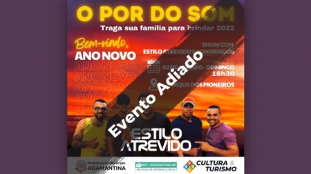 Por recomendação do Comitê de Contingenciamento, Prefeitura adia show que ocorreria no domingo