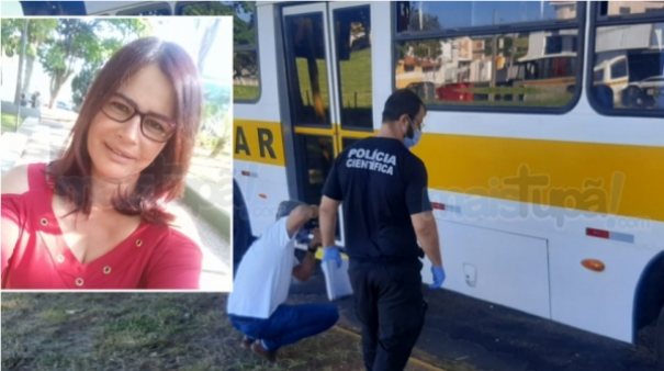 Motociclista de 51 anos morre ap�s acidente e ser atropelada por �nibus no centro de Tup�