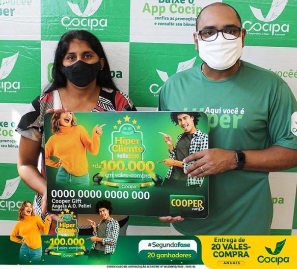 Cocipa entrega pr�mios da campanha Hiper Cliente Feliz 2021