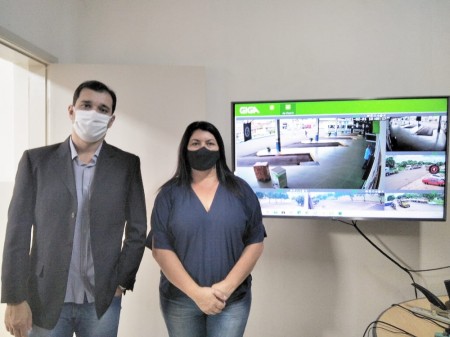 Prefeita Vera Morena visita Projeto 'Horus' de monitoramento junto à Policia Civil