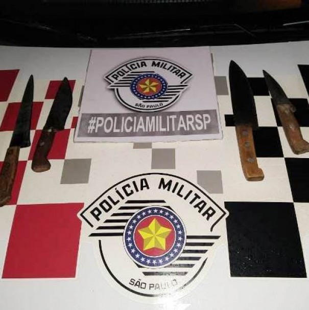 Com faca no pesco�o, mulher � amea�ada de morte pelo marido que acabou preso pela PM em Fl�rida Paulista