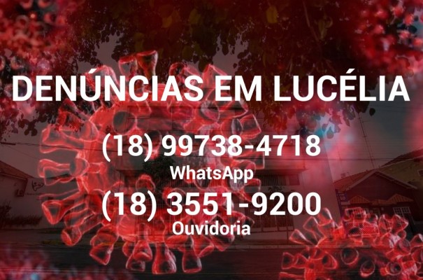 Prefeitura de Luc�lia disponibiliza n�mero de WhatsApp para den�ncias de aglomera��o