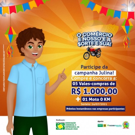 Aceoc realiza neste sábado mais um sorteio da campanha 'O Comércio é nosso e a $orte é sua'