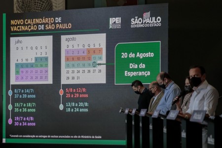 SP anuncia que vai vacinar todos adultos contra a Covid até 20 de agosto