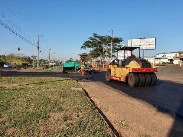 Recapeamento do trevo interdita entrada principal de Osvaldo Cruz
