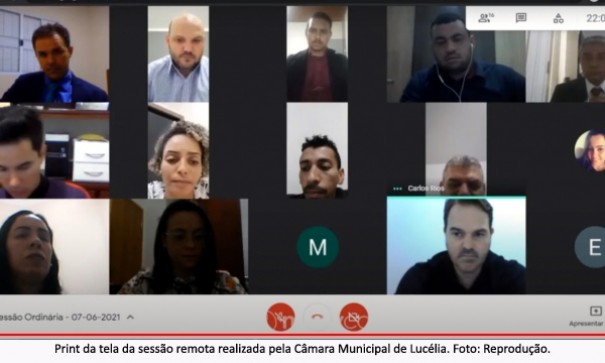 Cmara de Luclia realiza sesso remota e por 65 mantm veto ao PL do uso das pulseiras em pacientes com Covid-19
