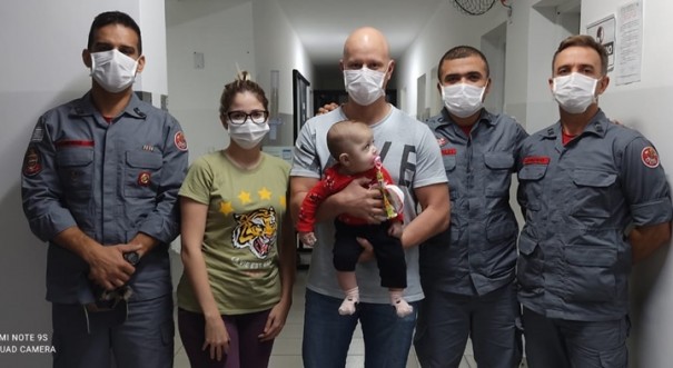 Bombeiros de Tup salvam beb de 7 meses engasgada