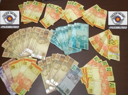 Força Tática da PM de Tupã apreende mais de R$ 3 mil com suspeito