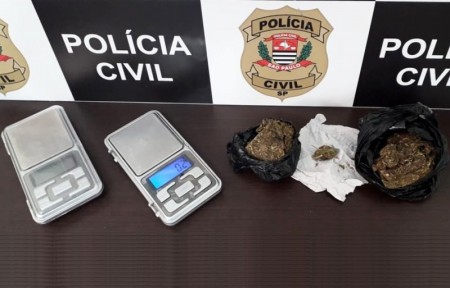 Polícia Civil apreende maconha e balanças de precisão em Bastos