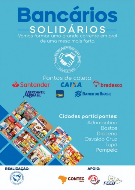Sindicato de Tupã e Região lança campanha de arrecadação de alimentos