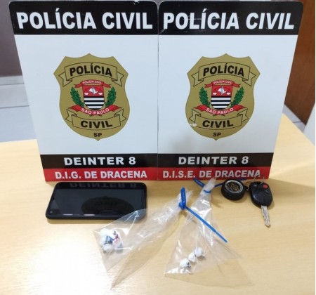 Com porções de cocaína, dono de lava-rápido é preso suspeito de vender drogas em Dracena