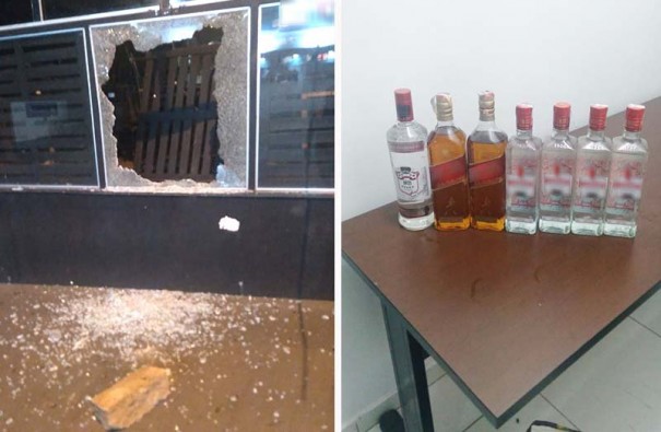 PM de Tup prende indivduo de Osvaldo Cruz por furto de garrafas de whisky e  vodka de comrcio
