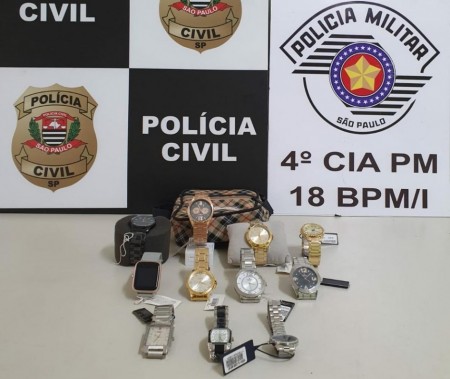 Investigações levam à recuperação de óculos, relógios e torneiras furtados em Álvares Machado e em Presidente Prudente