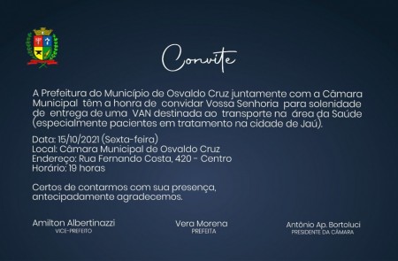 Prefeitura e Câmara entregam Van para transporte de pacientes em tratamento na cidade de Jaú nesta sexta-feira