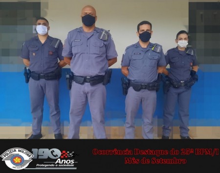 Policiais Militares de Pacaembu são eleitos pelo atendimento da ocorrência de destaque do mês de setembro